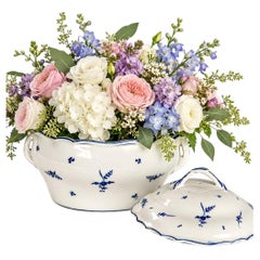 French Blue and White Porcelain Soup Tureen Arras Bleu d’Arras Circa 1780