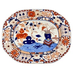 Große Eisensteinplatte von Mason, handbemalt im Imari-Stil, England, um 1815