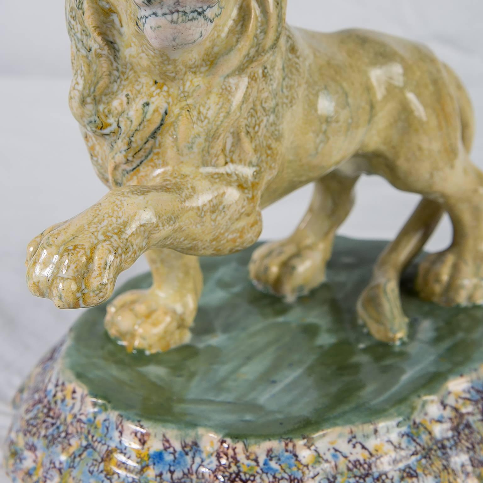 18th Century and Earlier Dutch Delft Lion, 18th Century