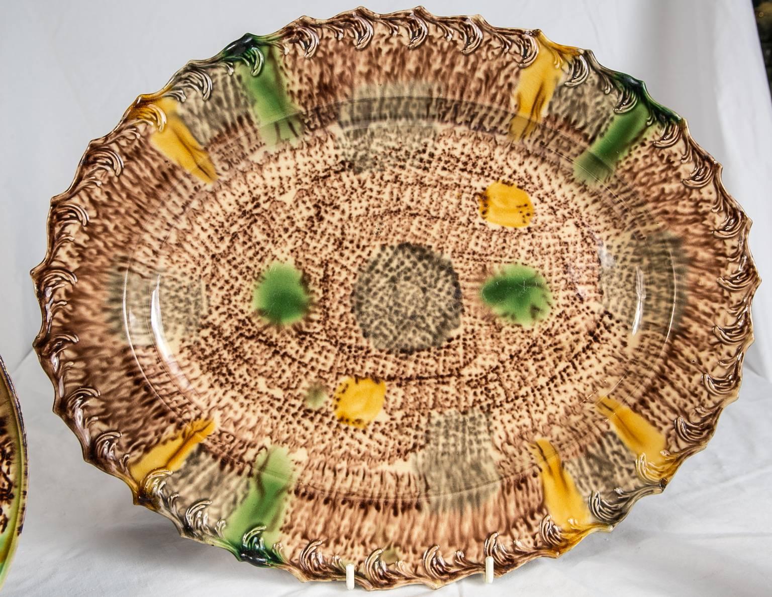 Great Britain (UK) Antique Tortoiseshell Whieldon Ware Dishes Made in England circa 1765