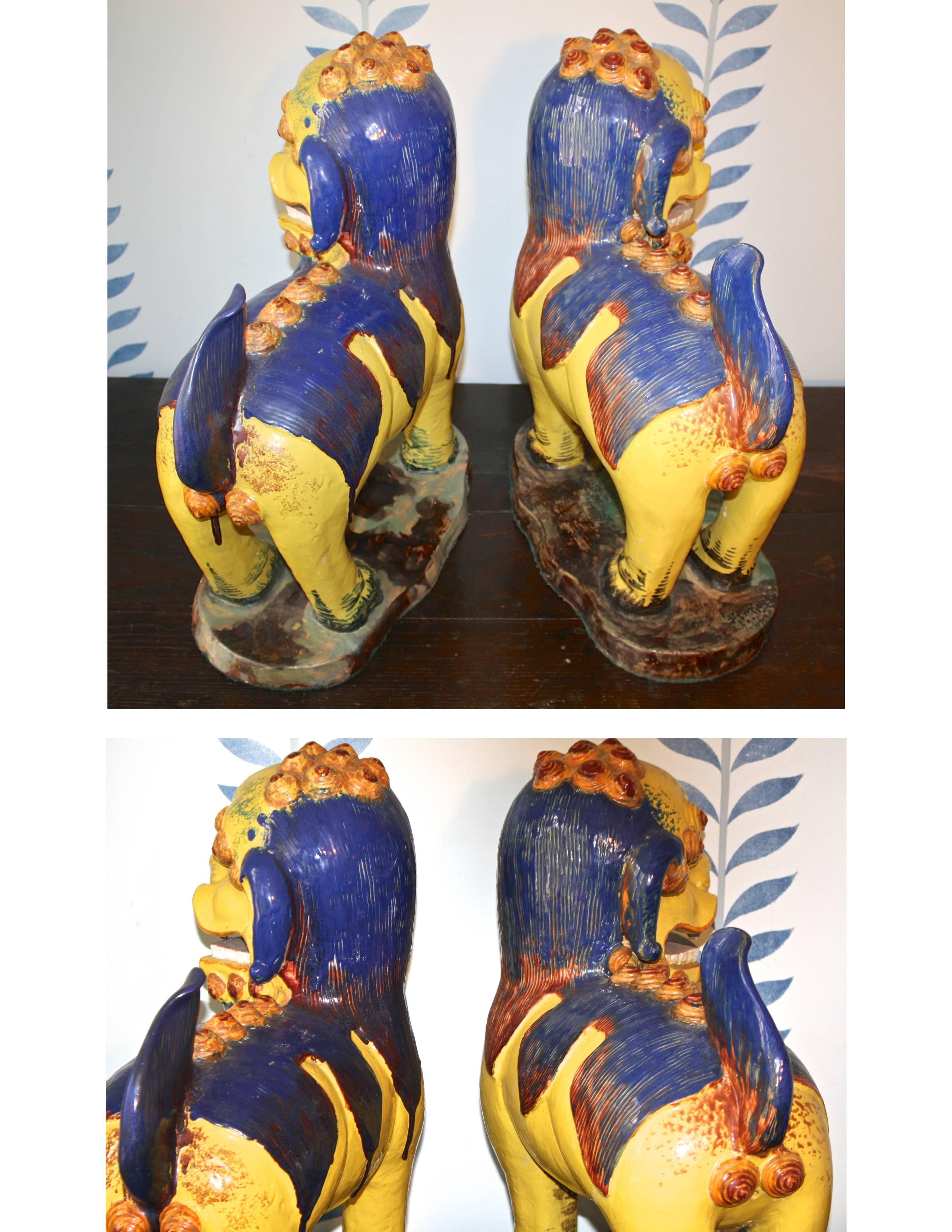 PAIR Monumental Chinese Buddhist Lionesses For Sale 2