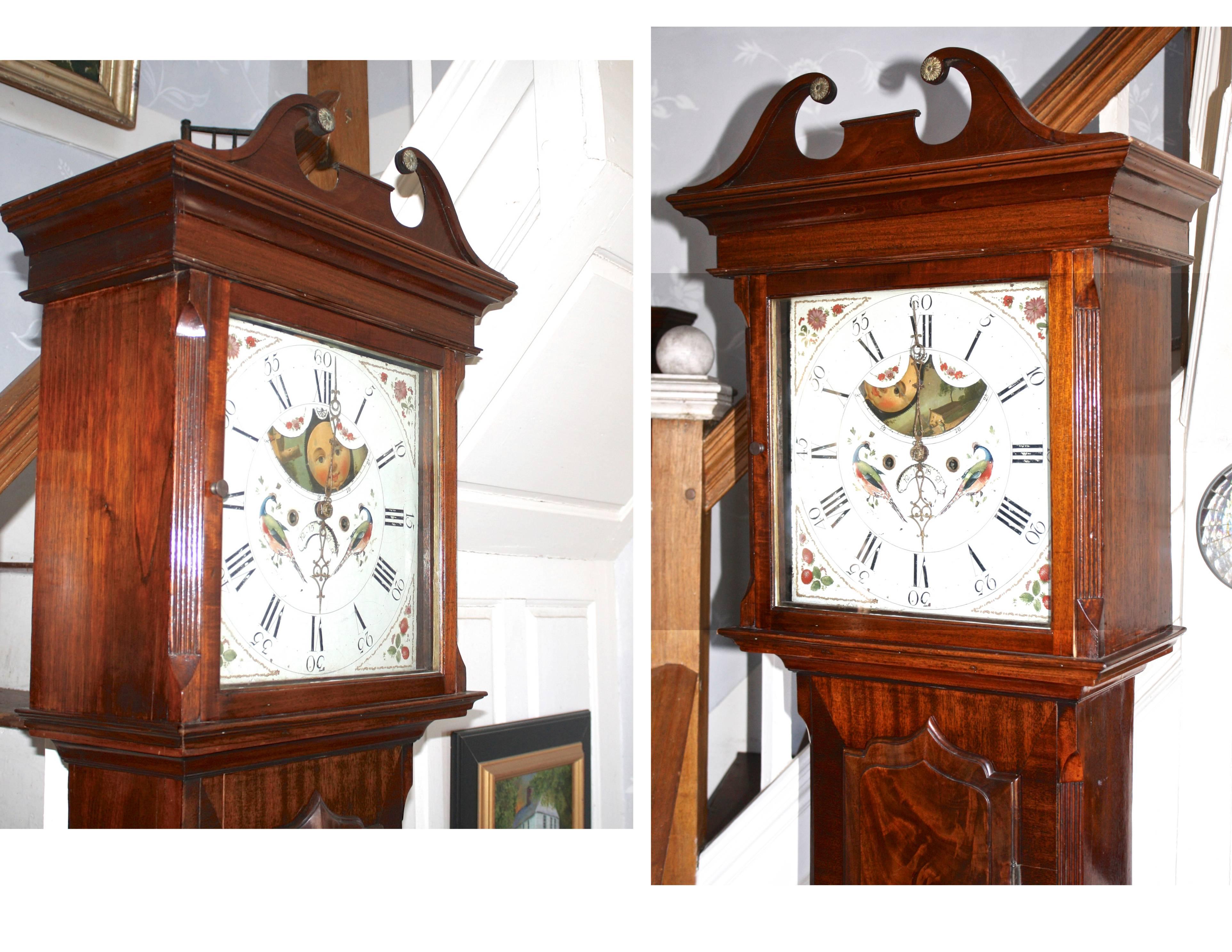 English Regency Tall Case Clock In Good Condition For Sale In Woodbury, CT