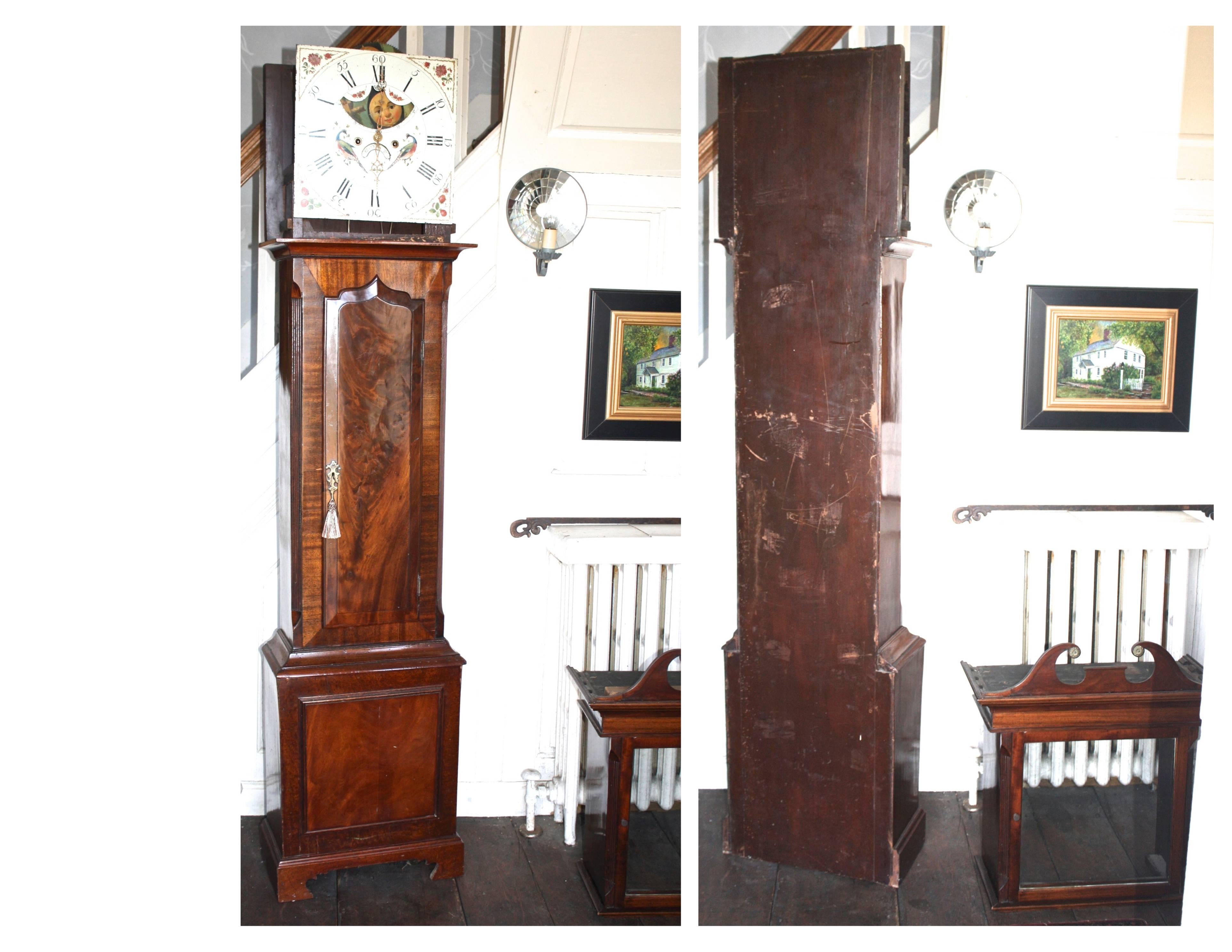 English Regency Tall Case Clock For Sale 4