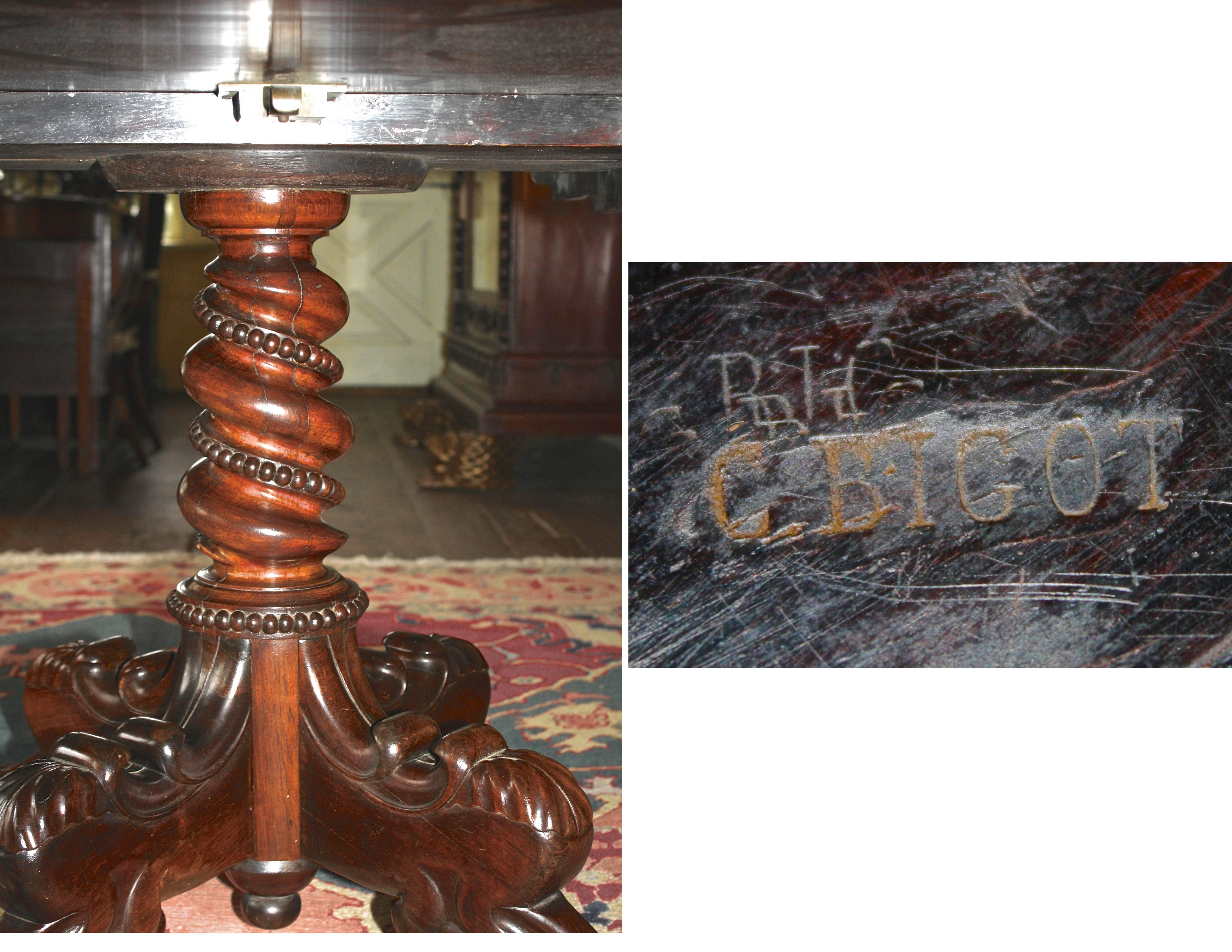Anglo-Indian Oval Rosewood Pedestal Table For Sale 3