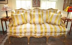Louis XV Giltwood French Canape a Oreilles