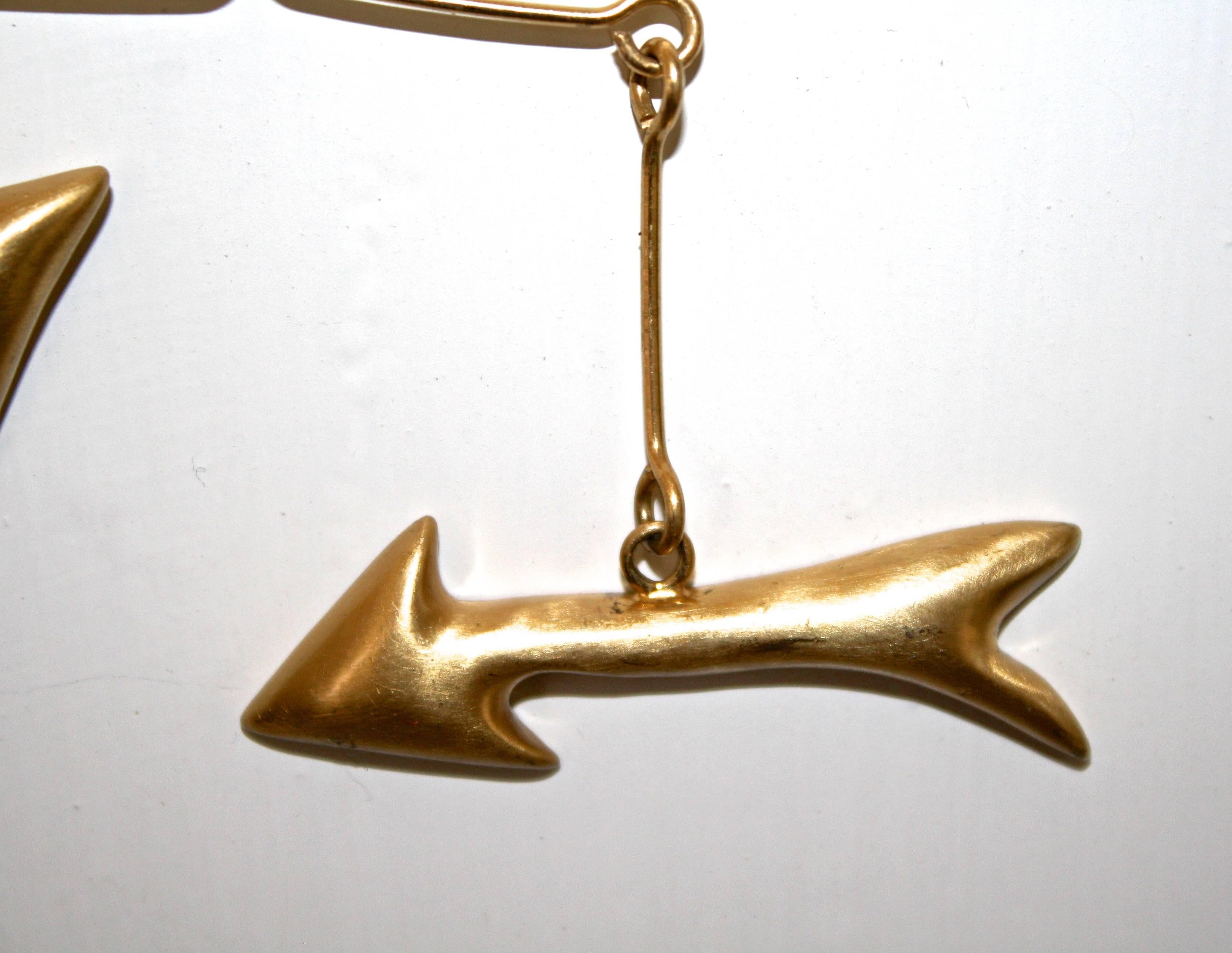 Forged Calder Brass Mobile Necklace