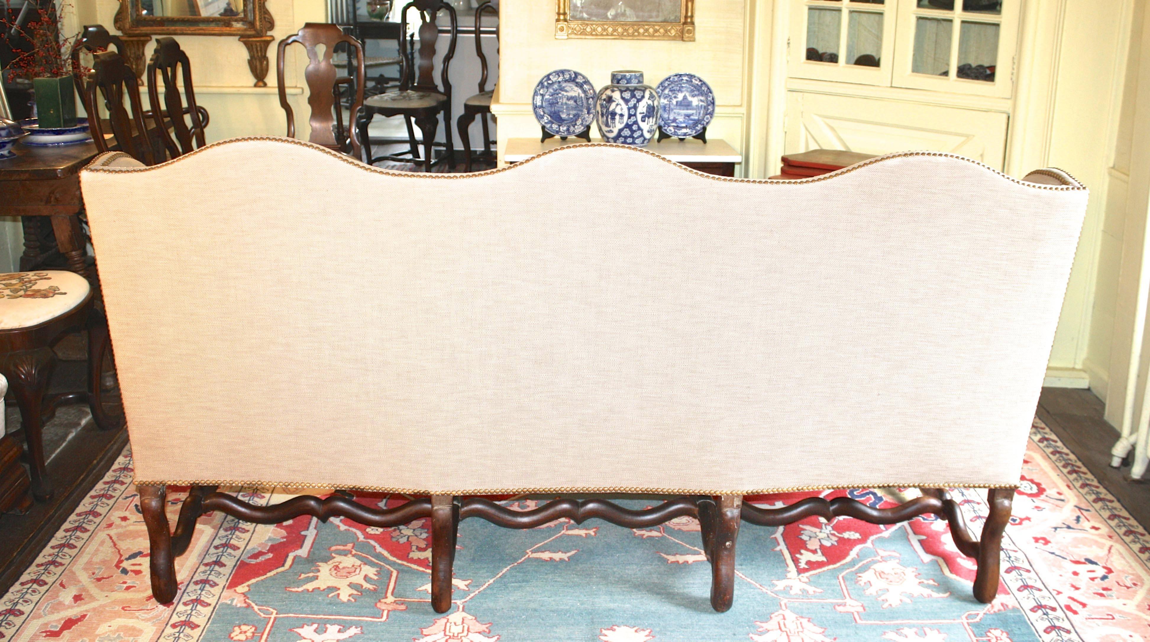 Hand-Carved Louis XIV Os de Mouton Sofa