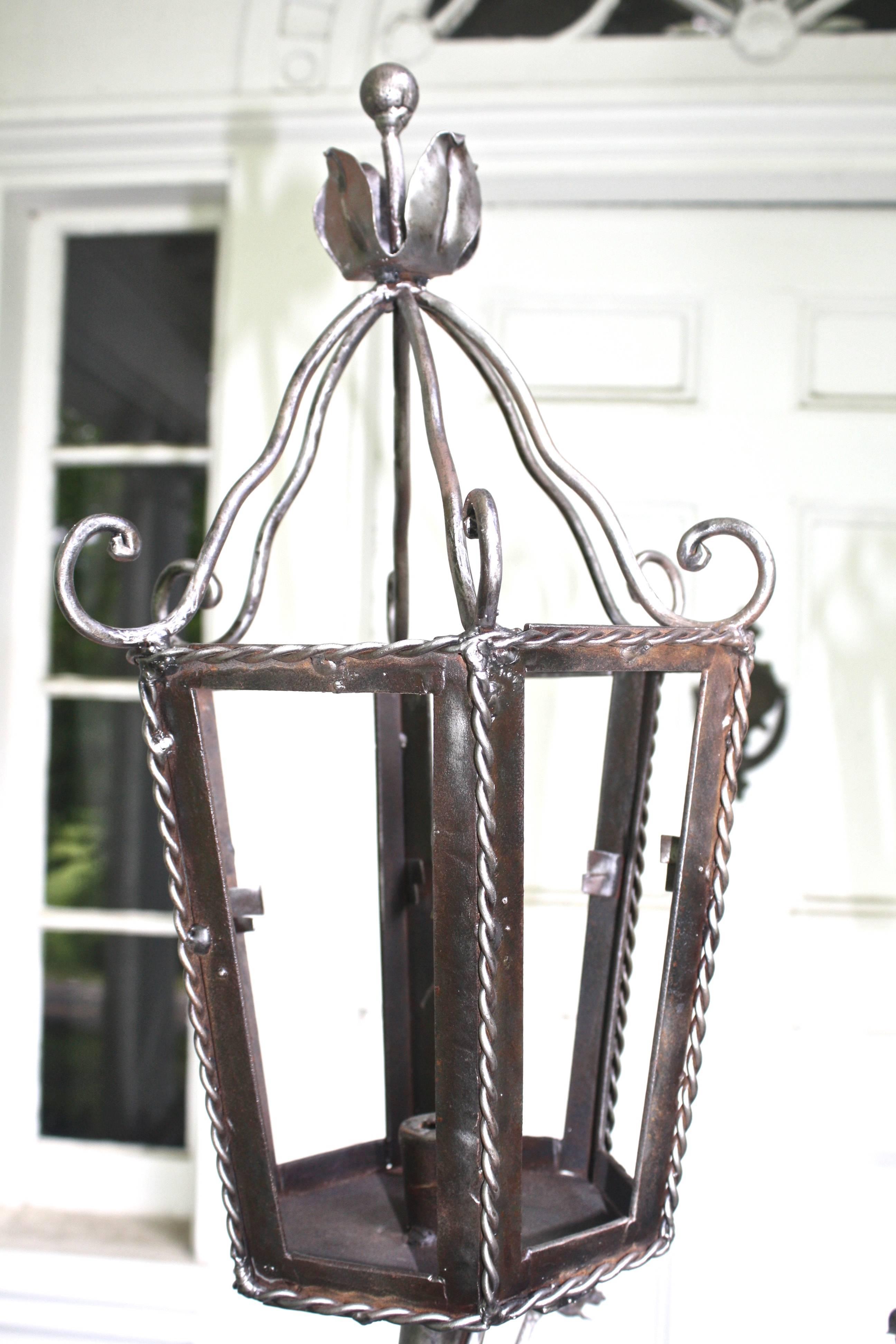 20th Century PAIR Conservatory Lantern Torchieres For Sale
