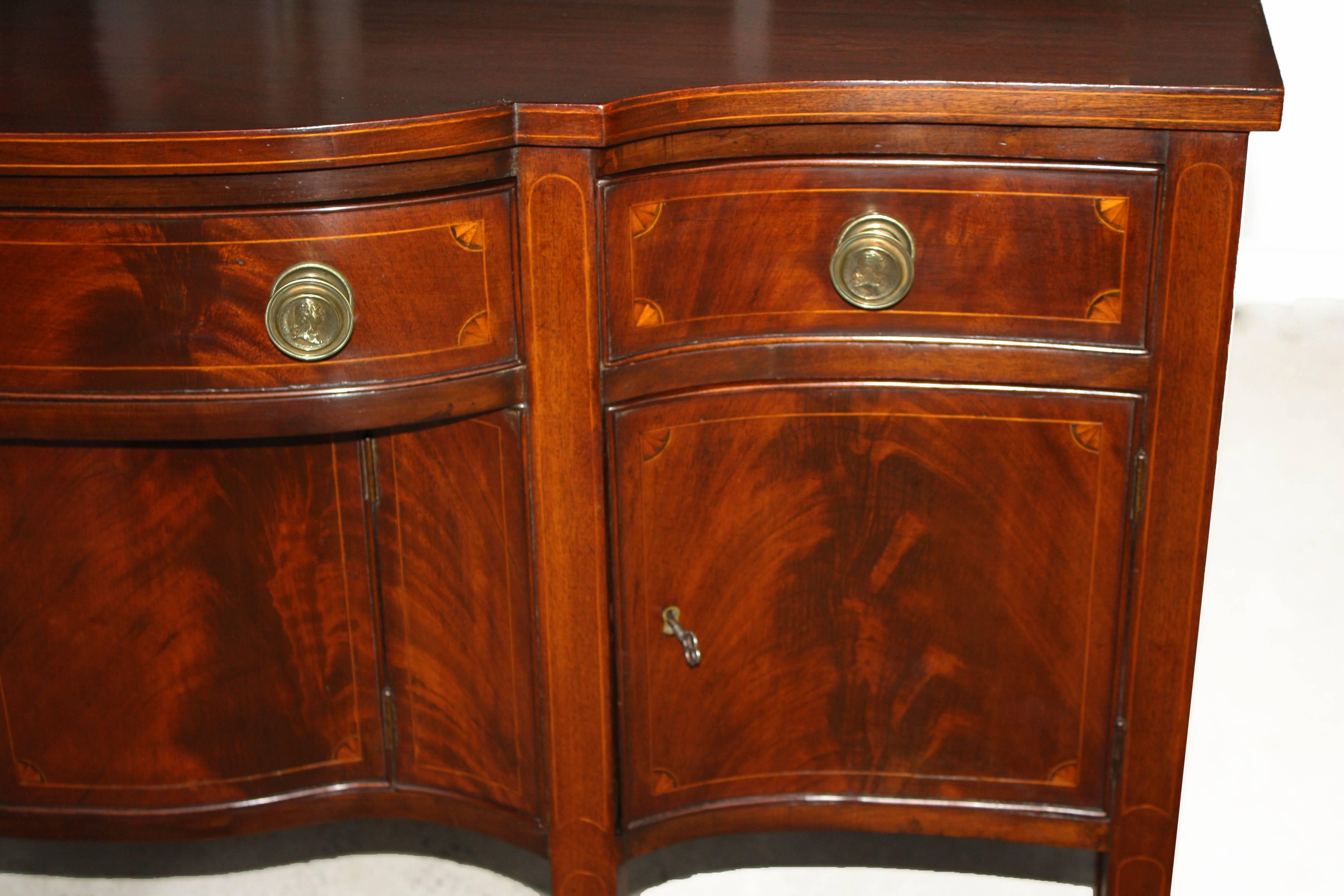 American Federal Sideboard with George Washington Commemorative Brasses 1