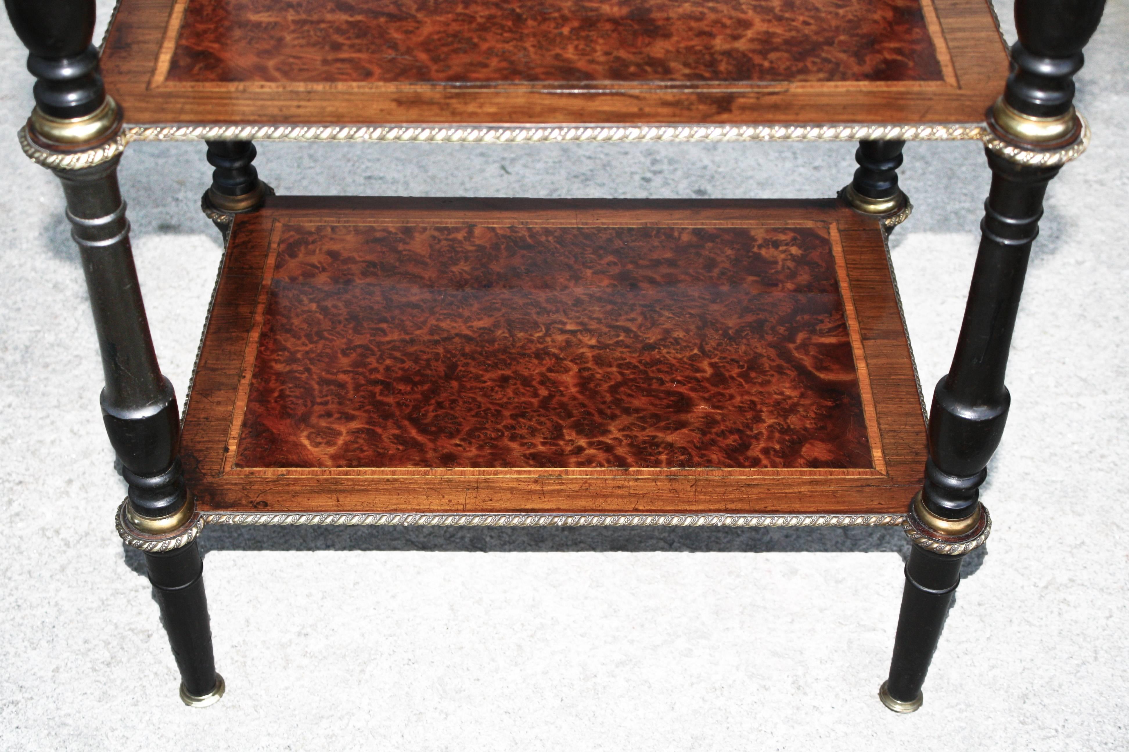 P. Sormani French Neoclassical Revival Three-Tier Side Table For Sale 1