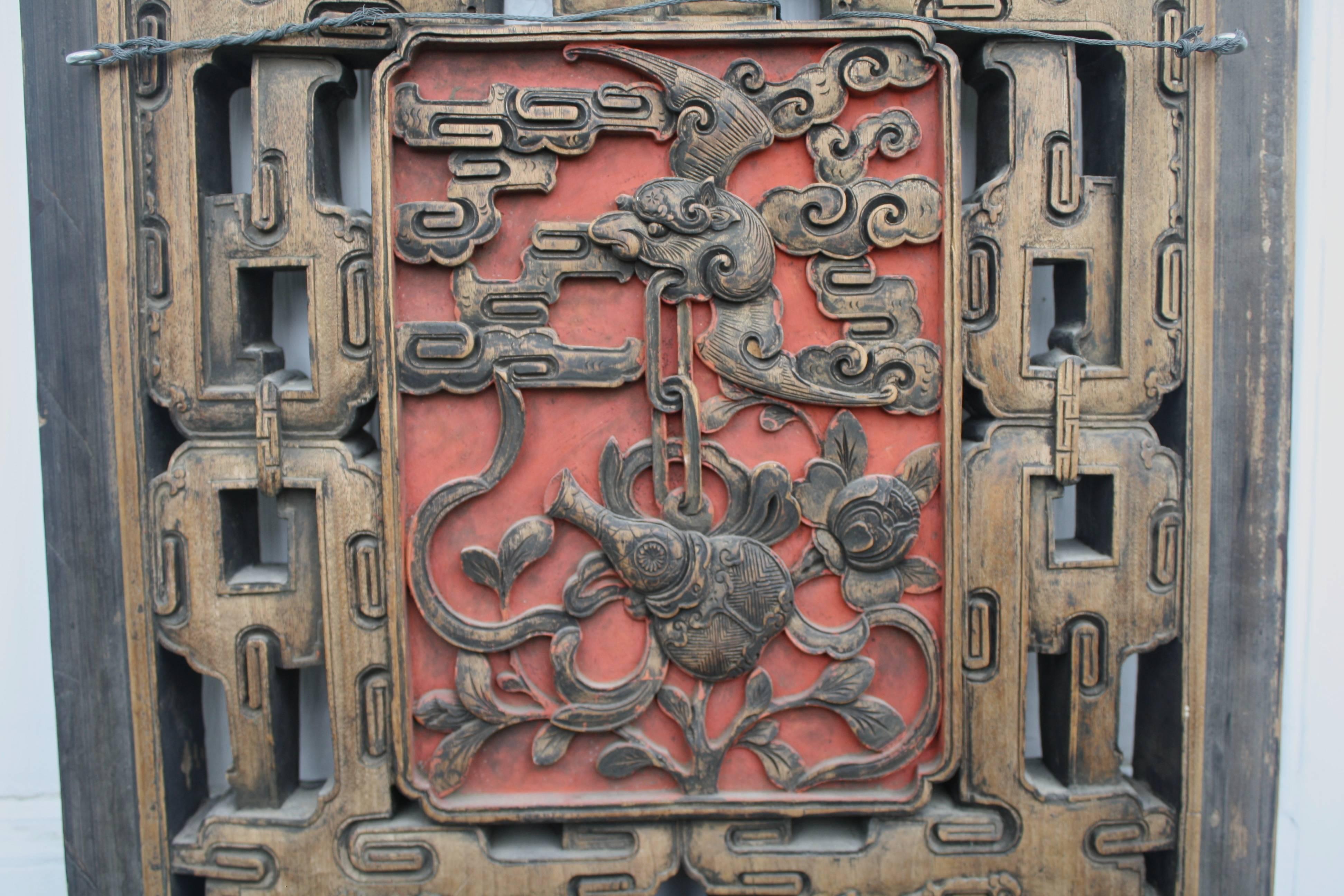 Chinese 'Guardian Lion' Door Panel For Sale 1