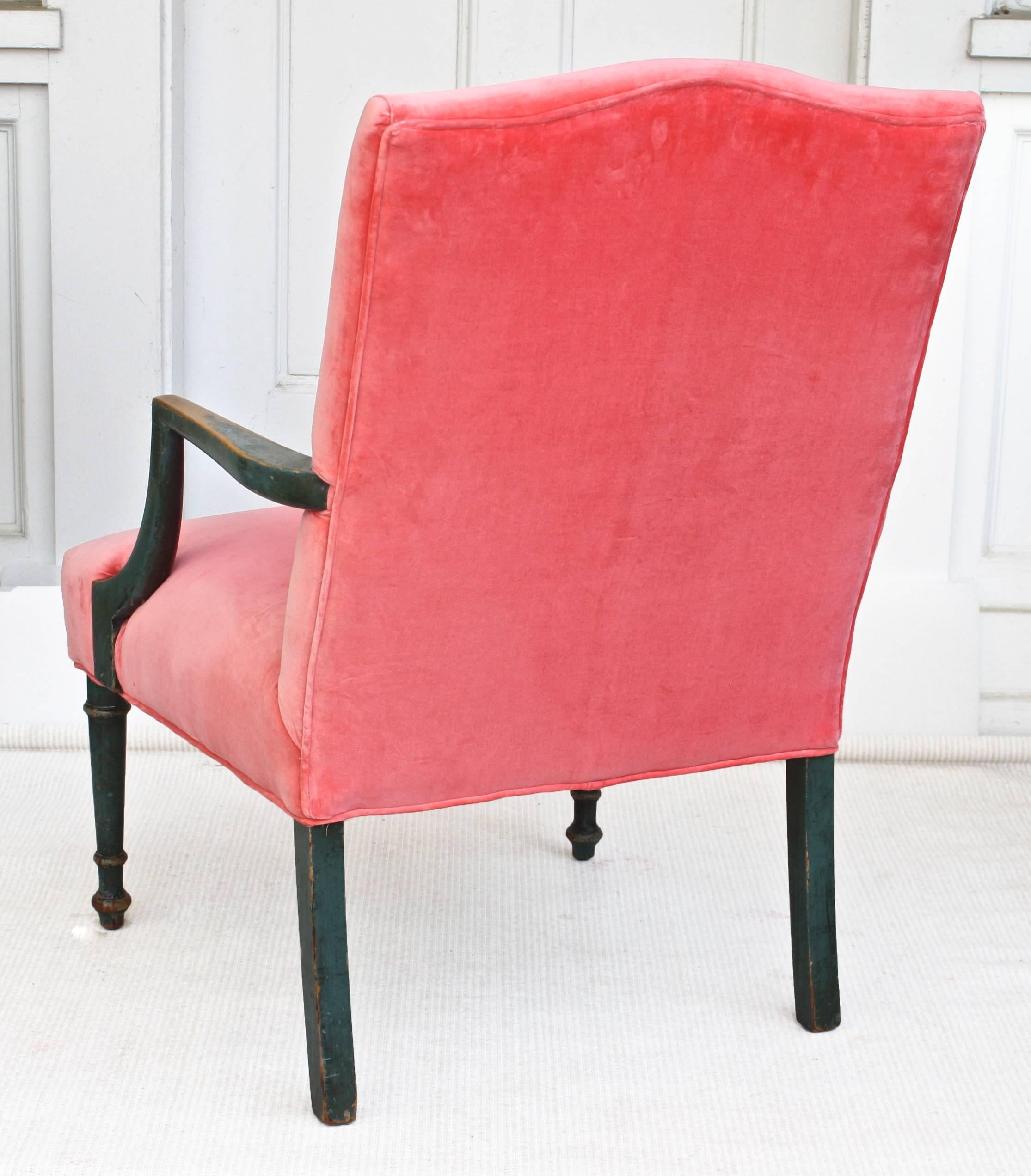 Regency Gainsborough Armchair In Distressed Condition For Sale In Woodbury, CT