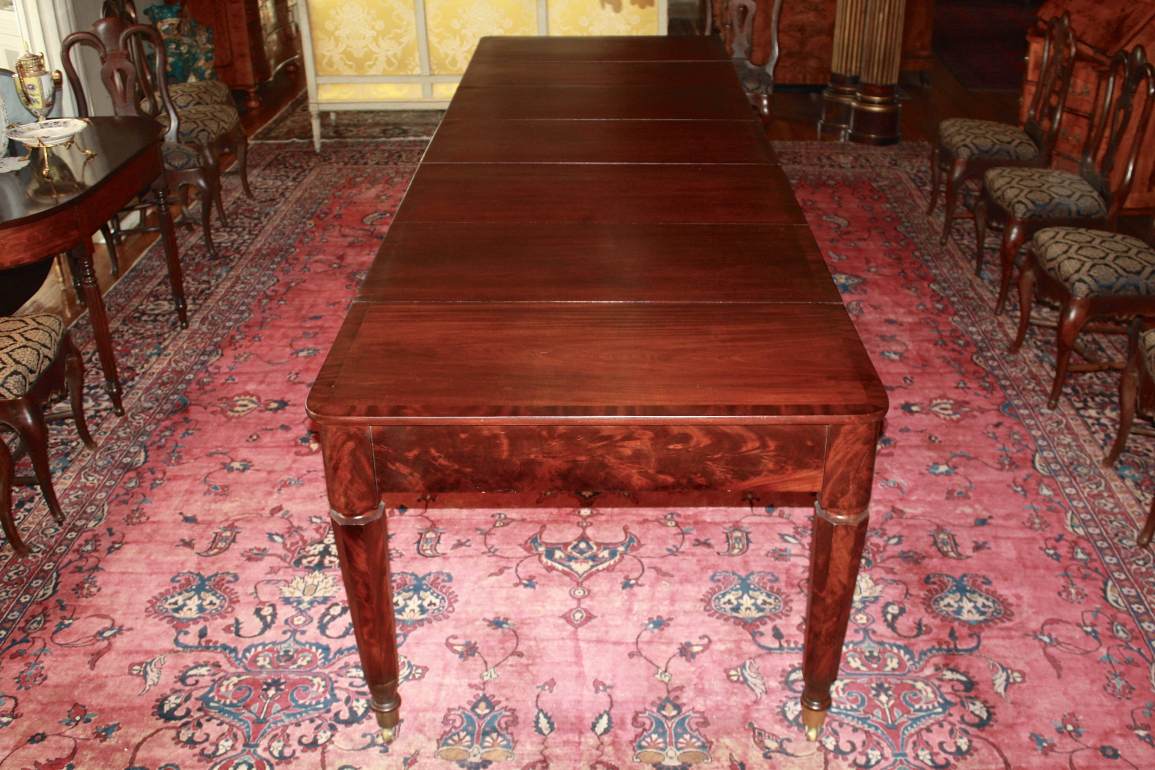 Hand-Carved American Classical Period Banquet Table For Sale