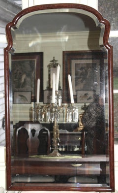 Queen Anne Revival Burl Walnut Pier Mirror