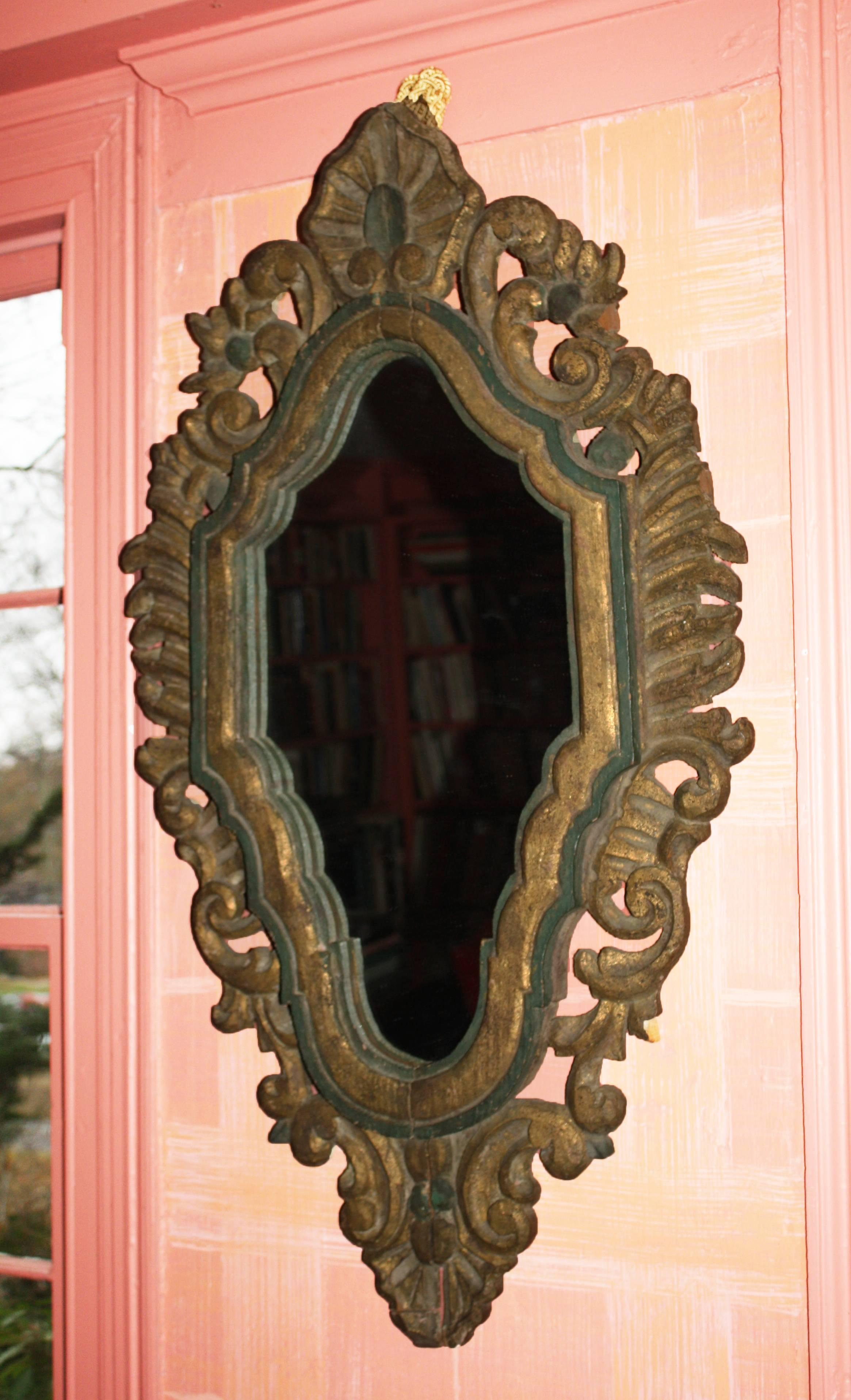Hand-Crafted Italian Baroque Venetian Mirror For Sale