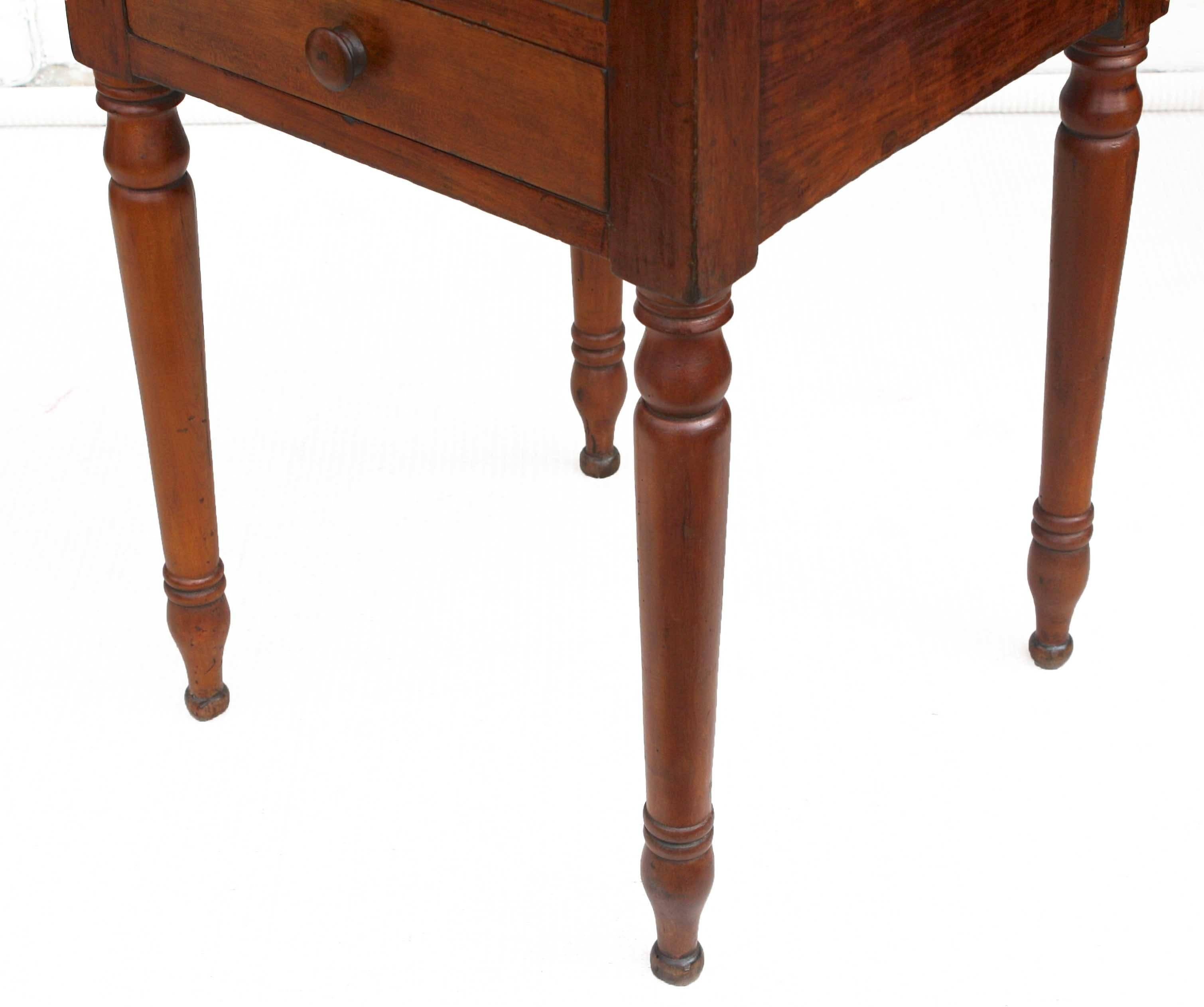 American Classical American Sheraton Cherrywood Side Table For Sale