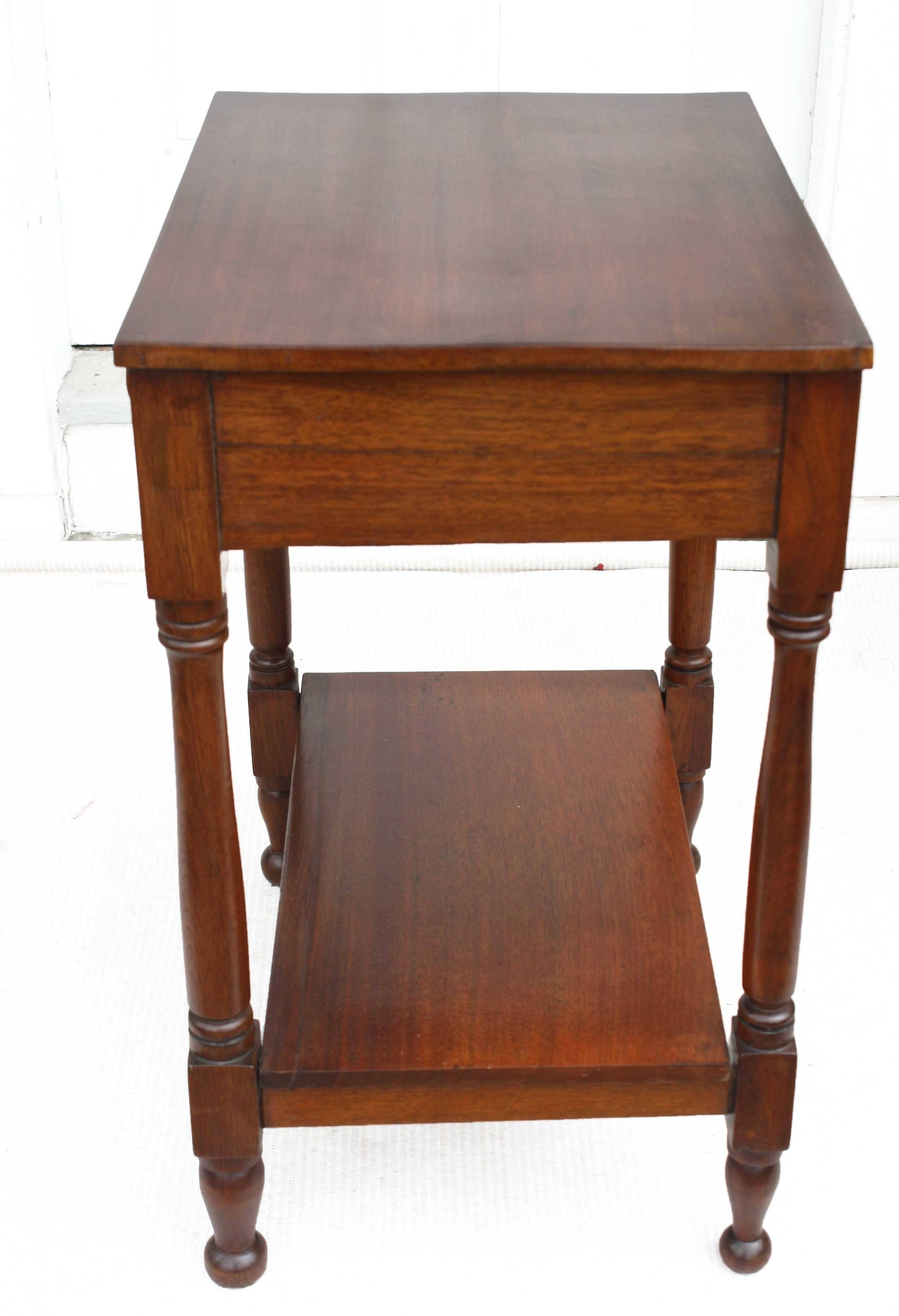 19th Century New England Federal Cherrywood Nightstand For Sale