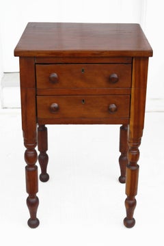 American Classical Baluster Legged Cherrywood Side Table