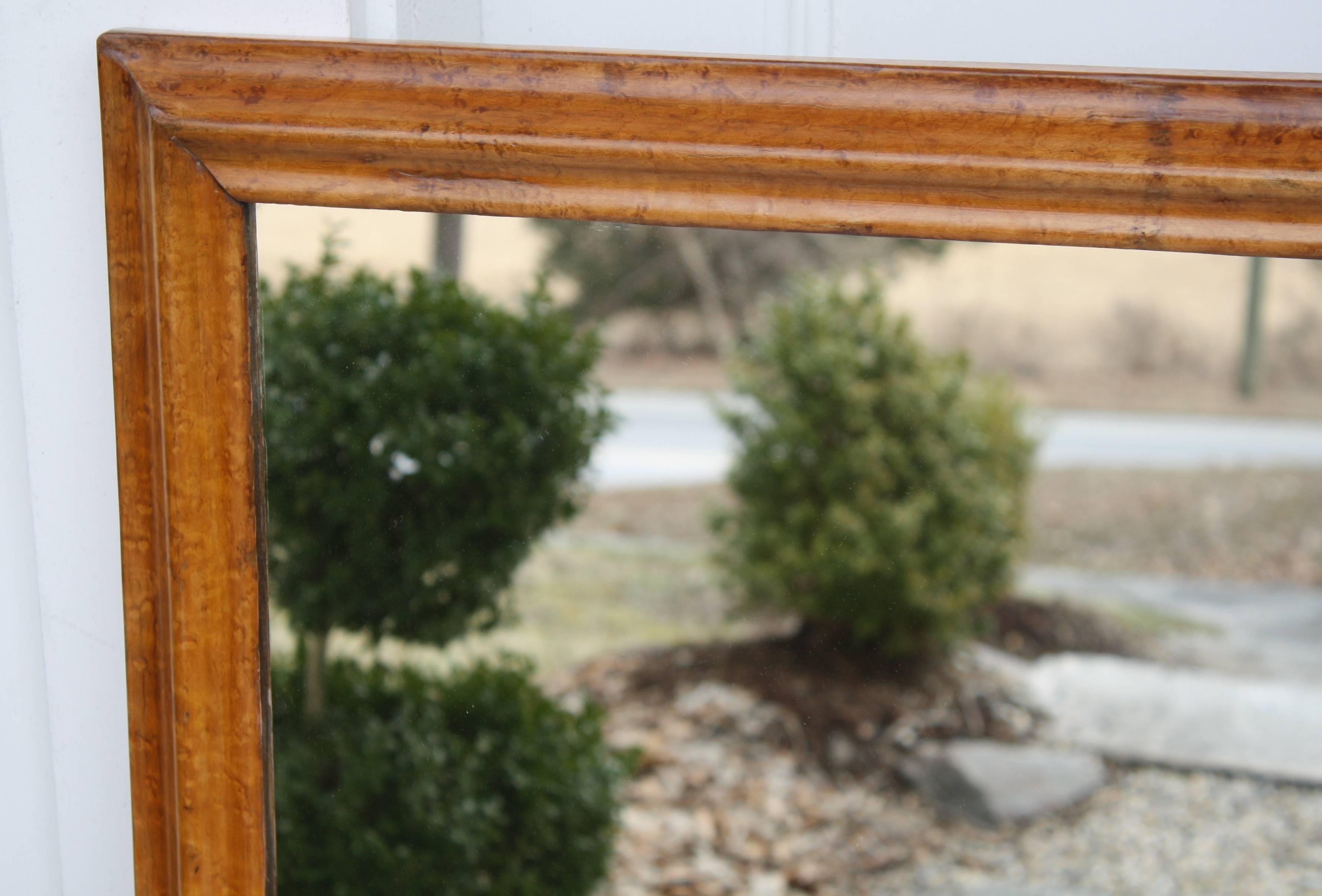 Pair of Colonial Revival Birdseye Maple Mirrors For Sale 3