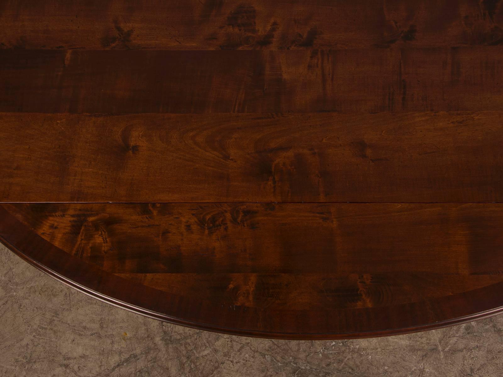 Contemporary English Bespoke Made Oval Cherrywood Drop-Leaf Dining Table  For Sale