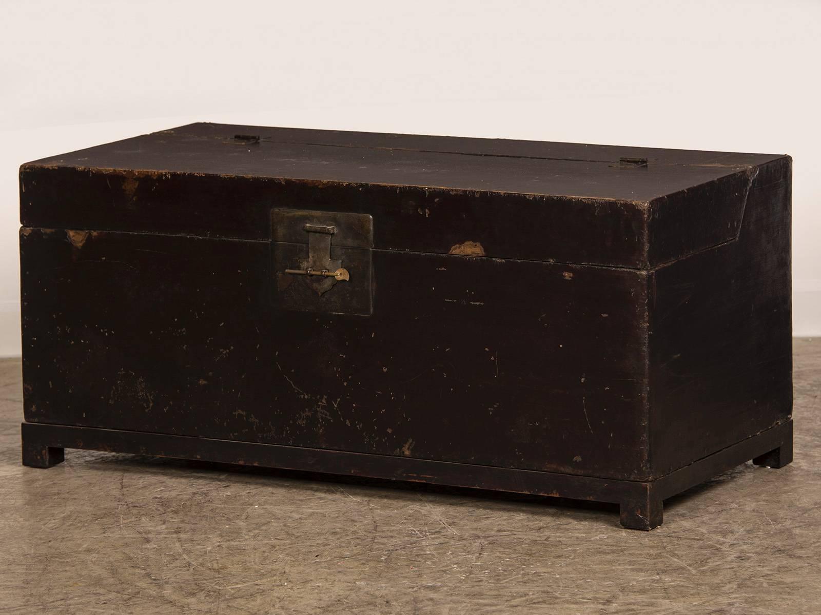 Large Antique Chinese Camphor Wood Trunk, circa 1875 1