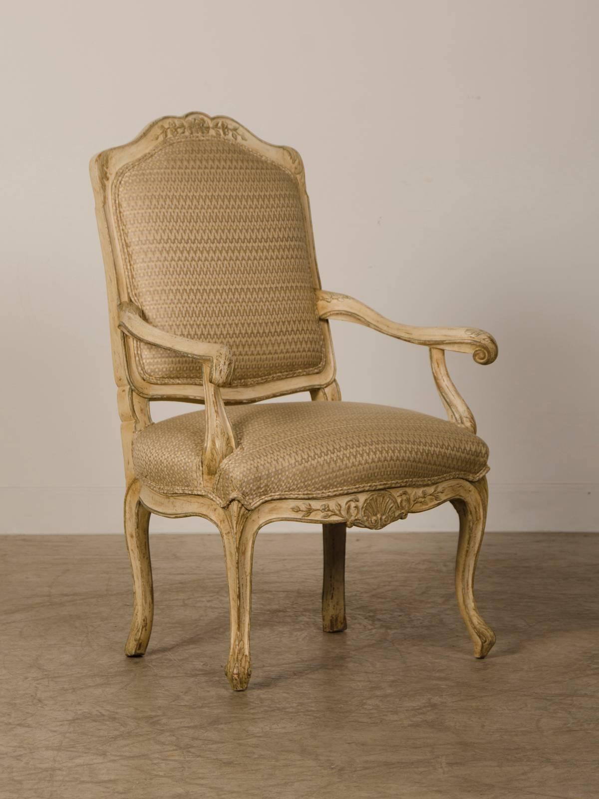 Receive our new selections direct from 1stdibs by email each week. Please click Follow Dealer below and see them first!

A pair of Louis XV period armchairs from Italy, circa 1770 having elegant carved detail and the original painted finish each