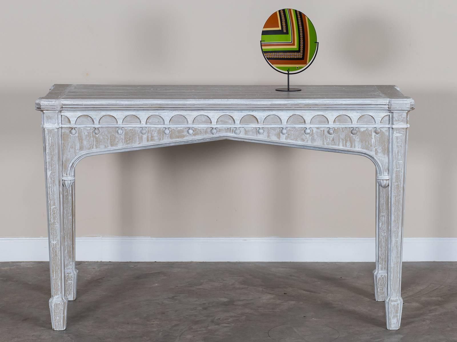 Receive our new selections direct from 1stdibs by email each week. Please click Follow Dealer below and see them first!

The bold lines of this antique English console or serving table circa 1840 have a graphic detail that is quite sculptural. The