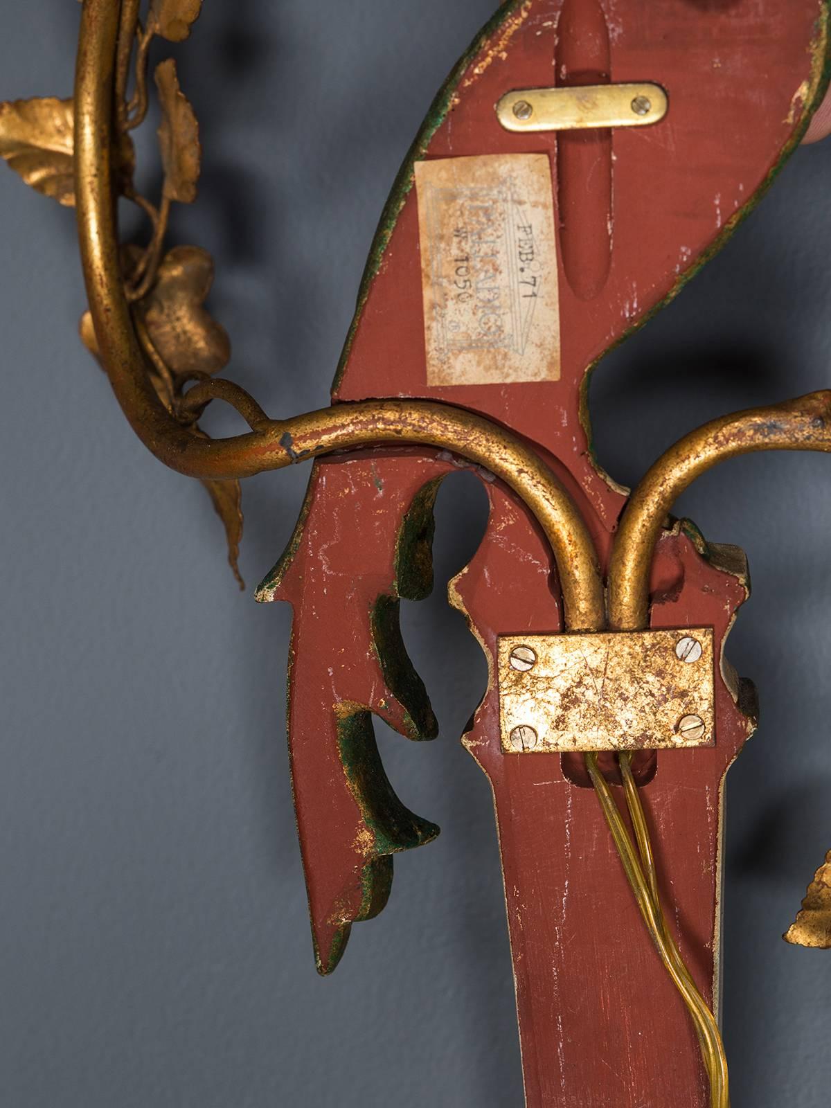 Mid-20th Century Pair of Maison Bagues Style Vintage French Parrot Sconces, circa 1940