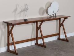 French Cherrywood Finish Server Sideboard Table Made by Hand, circa 2015
