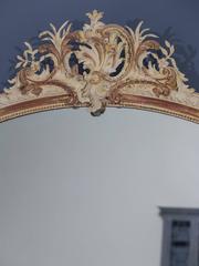Antique French Louis Philippe Gilded and Painted Mirror, circa 1880