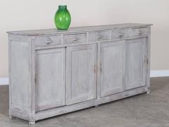 Antique French Painted Shop Buffet Credenza, circa 1890