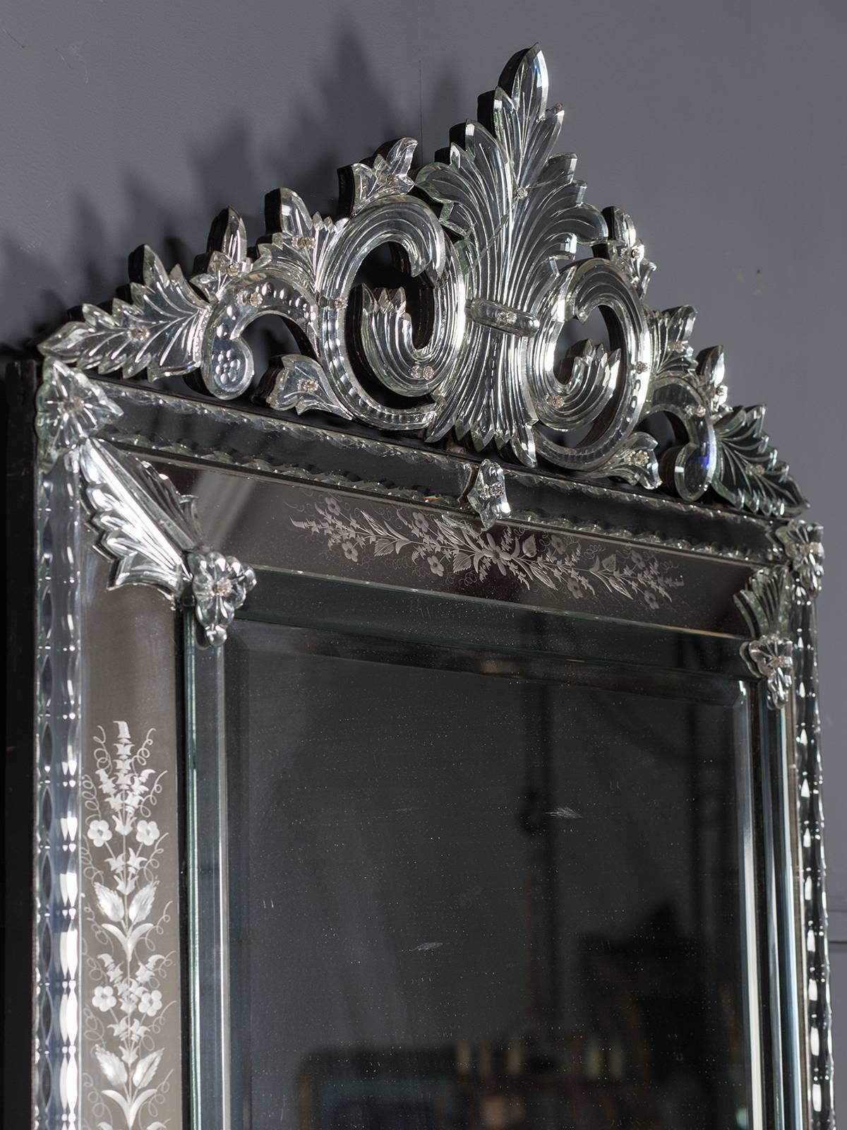 Antique Venetian Style French Pareclose Mirror, circa 1890 3