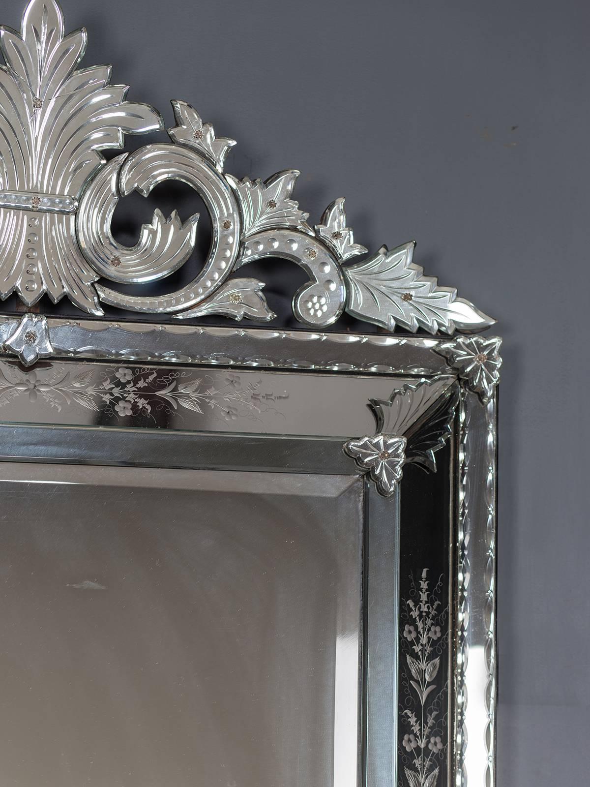 Antique Venetian Style French Pareclose Mirror, circa 1890 2