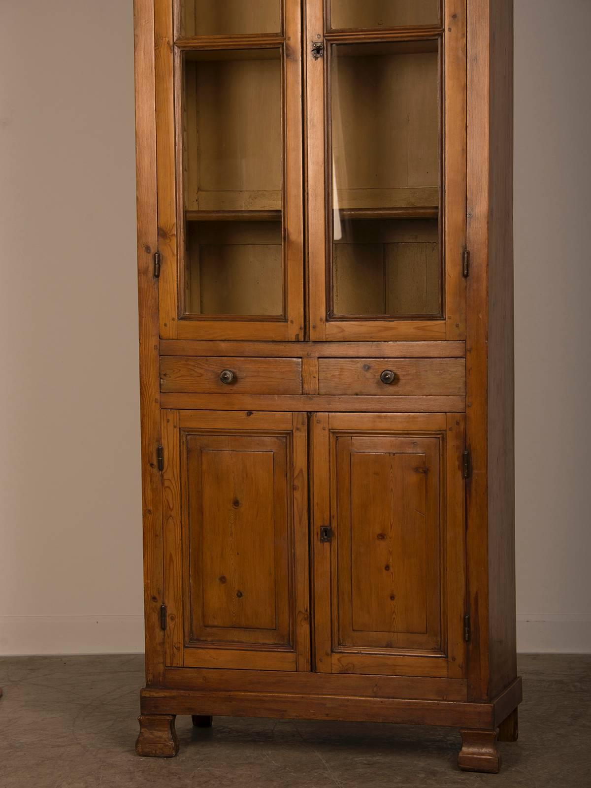 French Louis Philippe Period Tall, Slender Pine Bookcase, circa 1850 2