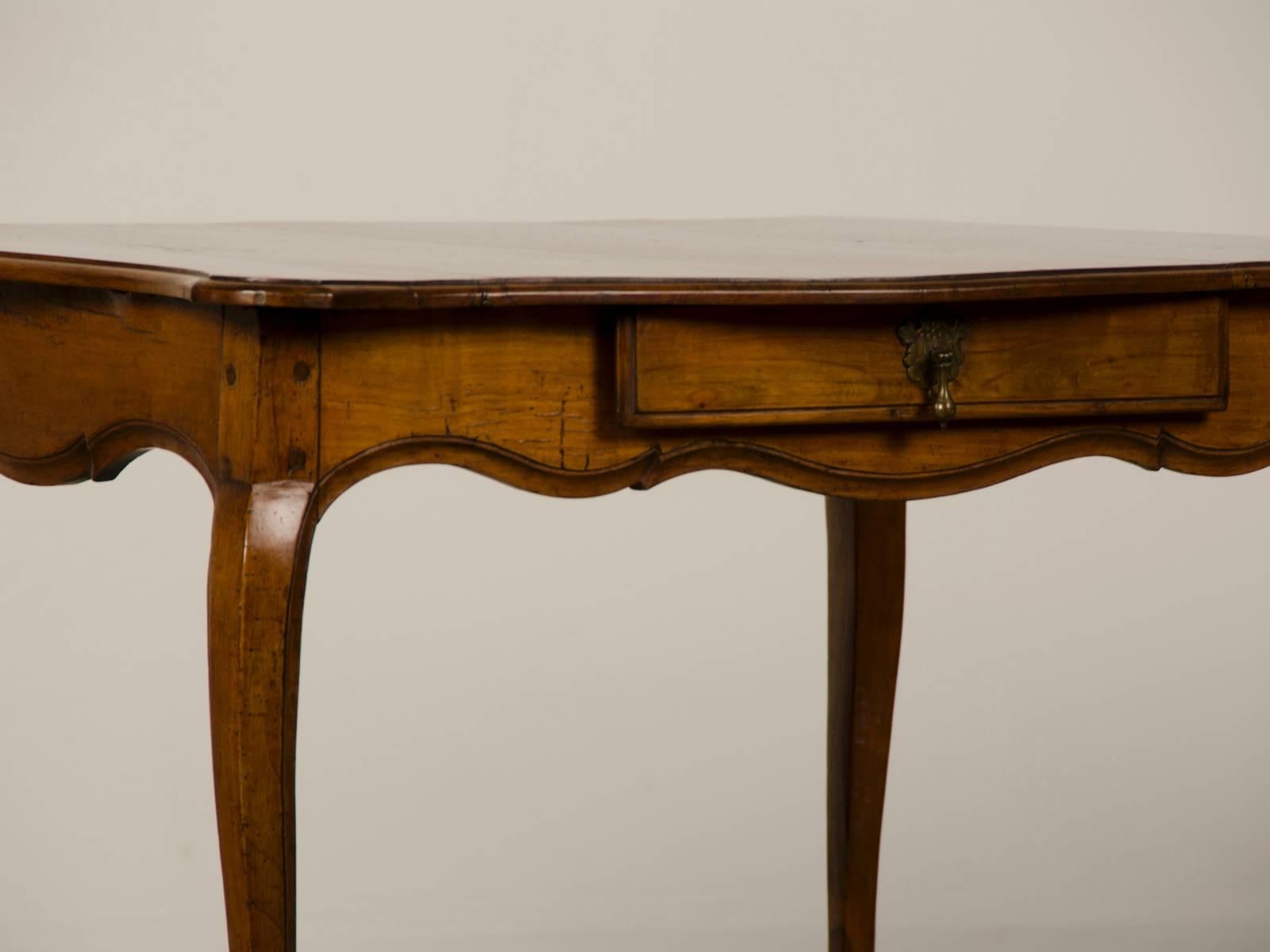 18th Century and Earlier Antique French Louis XV Period Cherrywood Table, circa 1760 For Sale