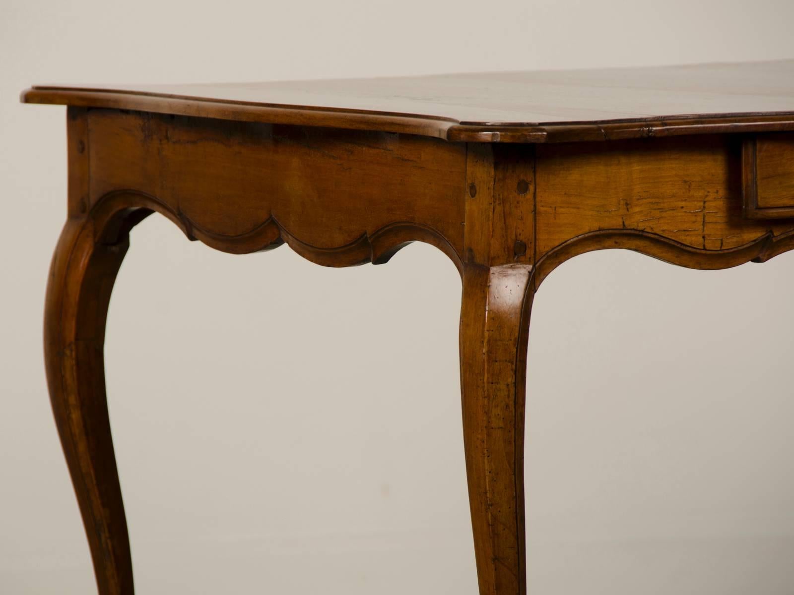 Carved Antique French Louis XV Period Cherrywood Table, circa 1760 For Sale