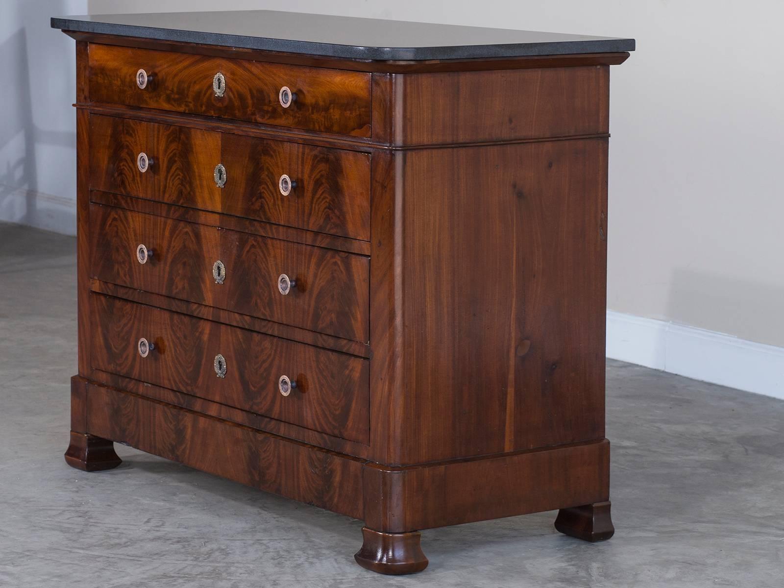 Antique French Mahogany Louis Philippe Chest of Drawers, circa 1850 1