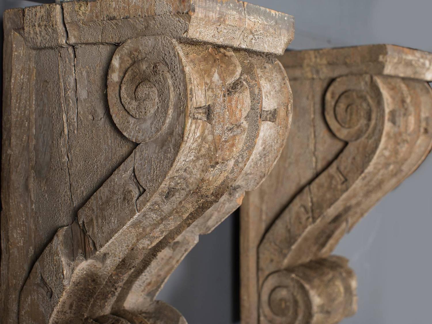 Pair of Antique French Wall Brackets Corbels, circa 1850 at 1stdibs