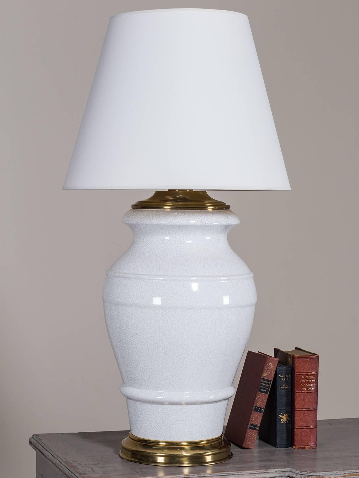 Receive our new selections direct from 1stdibs by email each week. Please click Follow Dealer below and see them first!

This marvelously over scaled porcelain lamp was made by the Paul Hanson Lamp Company and dates from the 1950s. Please enlarge