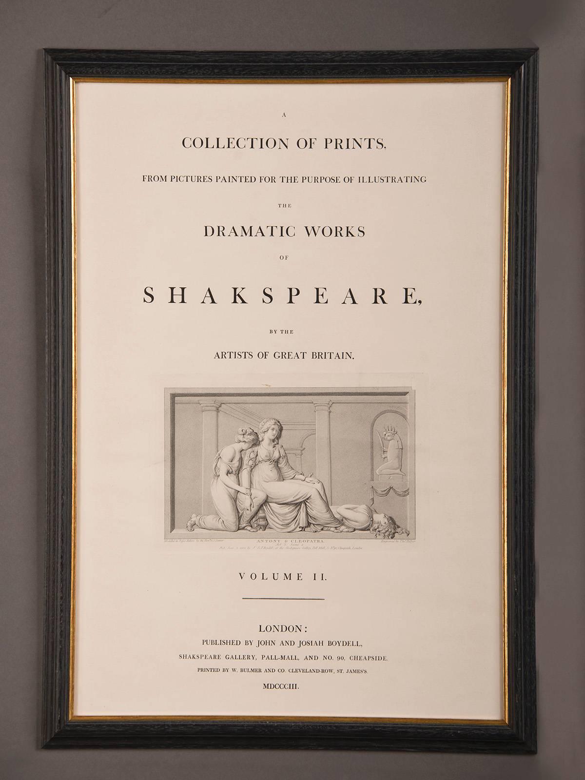 Receive our new selections direct from 1stdibs by email each week. Please click Follow Dealer below and see them first!

A set of five antique engravings of Shakespeare's plays, England 1803 (MDCCCIII). This set of engravings were taken from the
