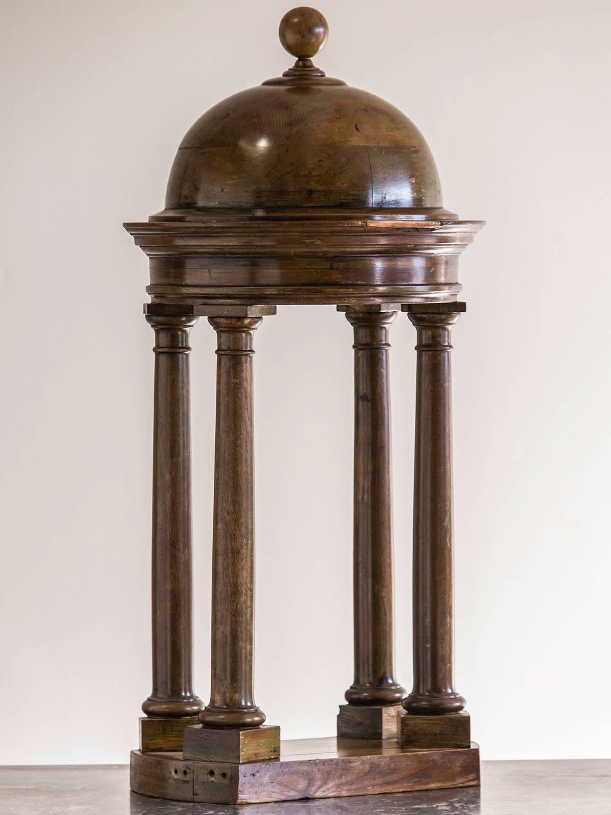 Antique Italian Walnut Architectural Model of a Baldachin from Italy circa 1870 For Sale 1