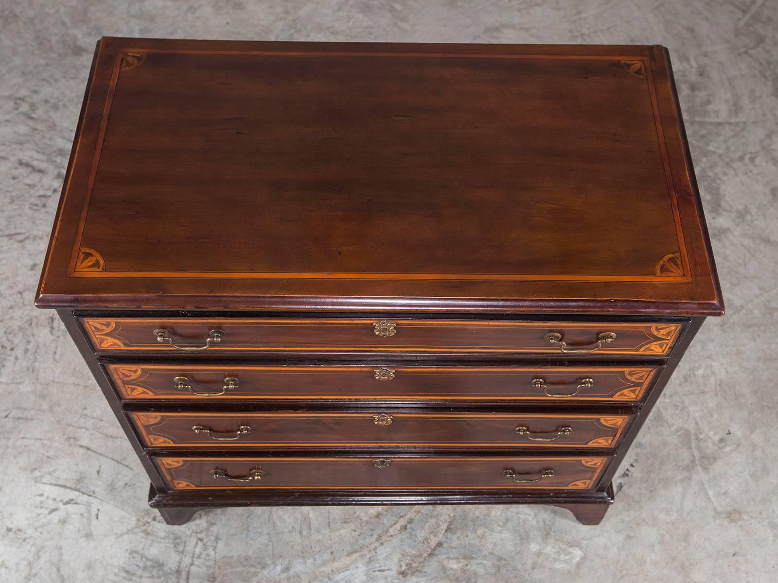 Antique English Neoclassical Mahogany Chest of Drawers, circa 1860 1