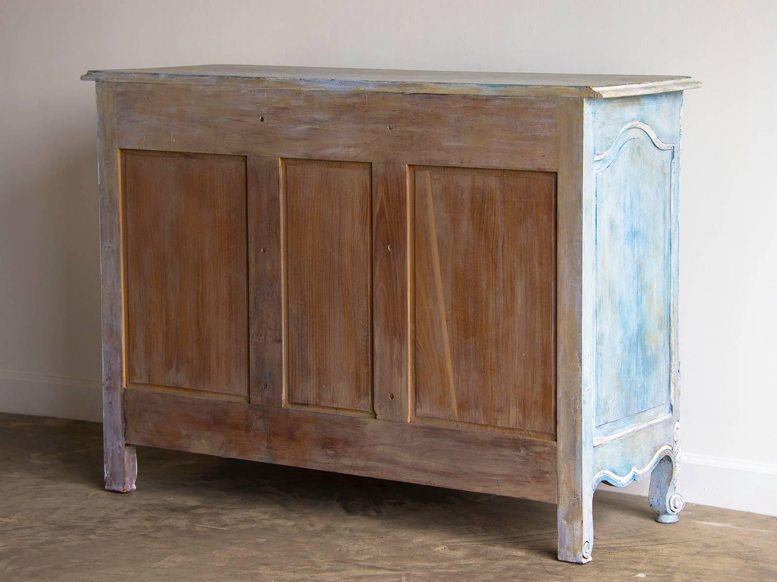 Antique French Louis XV Style Painted Walnut Buffet, circa 1900 2