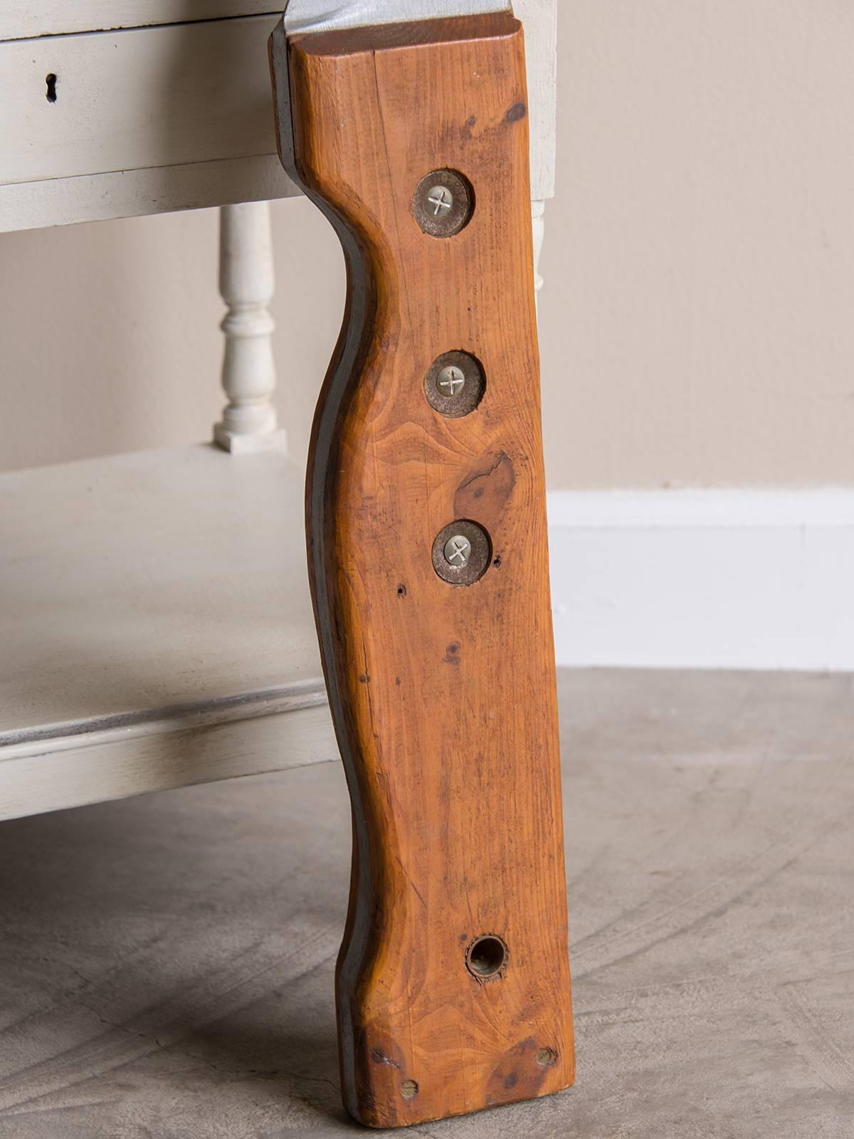 Industrial Giant Antique French Painted Wood Knife Shop Sign, circa 1900