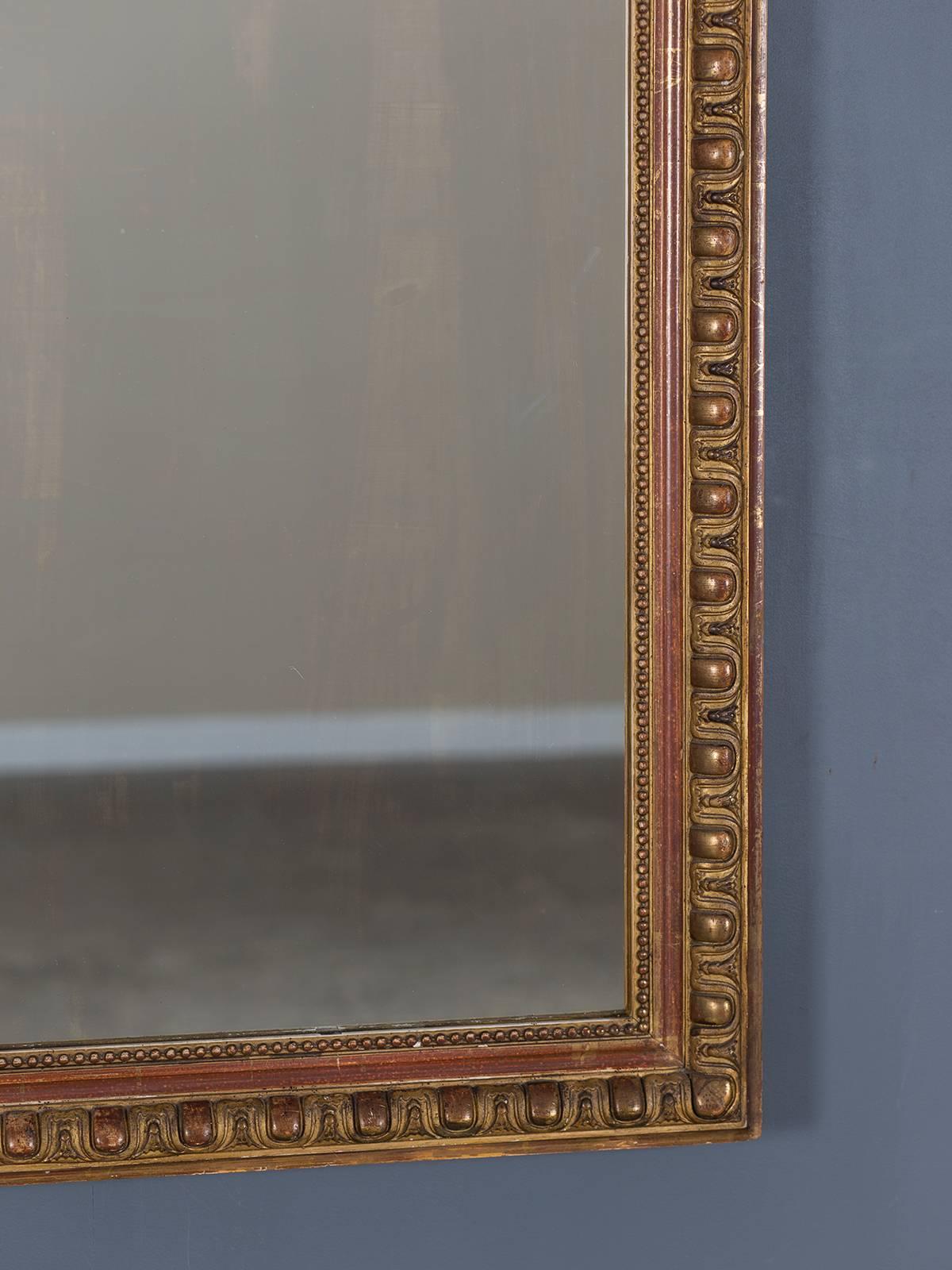 Late 19th Century Antique French Louis Philippe Mirror Cartouche, circa 1880 For Sale