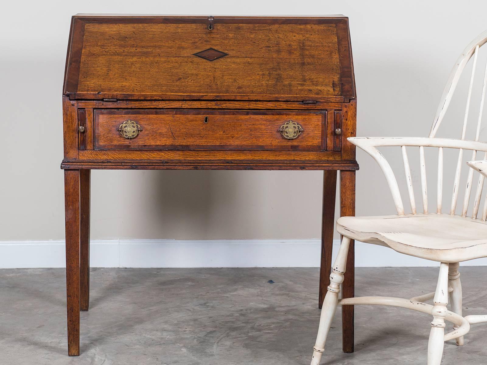 Receive our new selections direct from 1stdibs by email each week. Please click “Follow Dealer” button below and see them first!

The simple lines of this English George III oak desk circa 1760 demonstrates the wonderful skill of 18th century