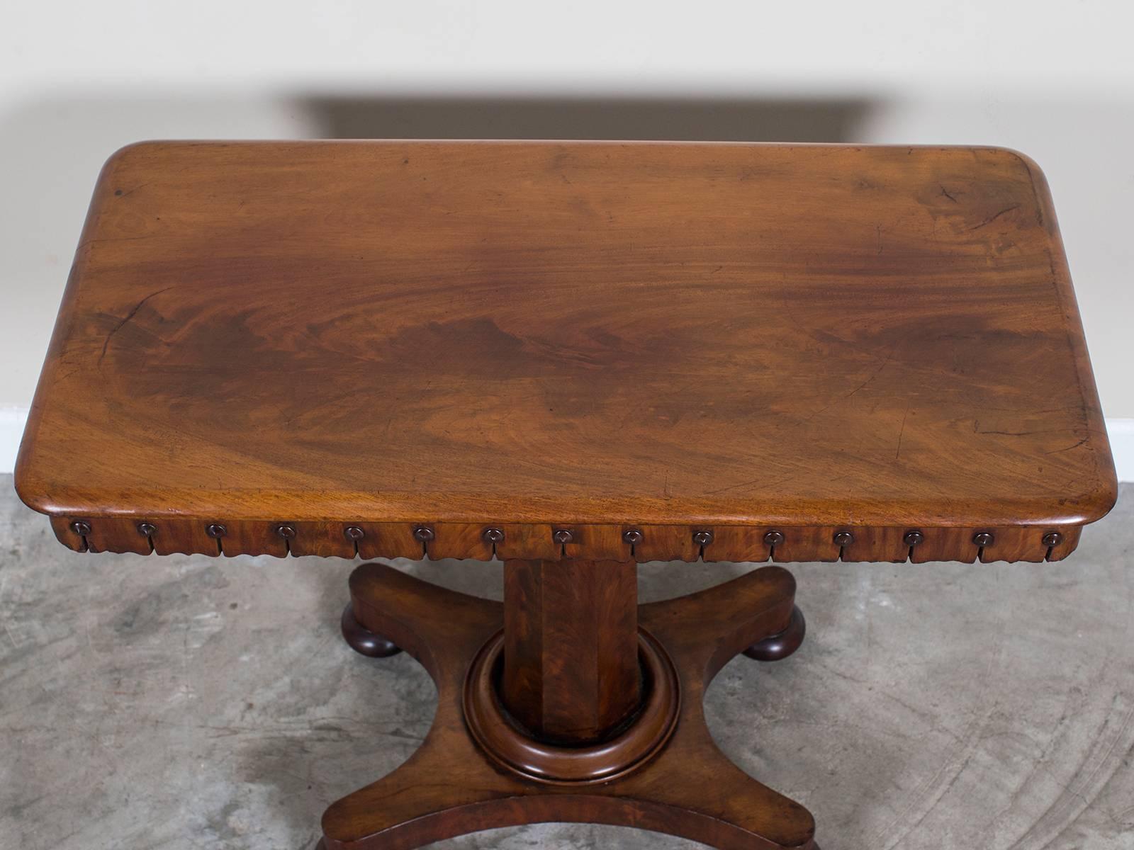 Receive our new selections direct from 1stdibs by email each week. Please click on “Follow Dealer” button below and see them first!

The unusual design of this antique English mahogany table, circa 1835 dates it to the William IV period. Please