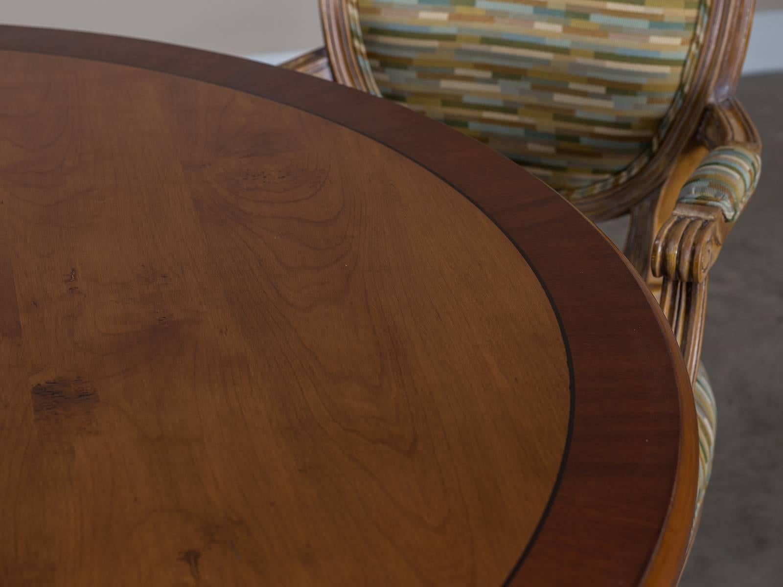 cherry wood round dining table