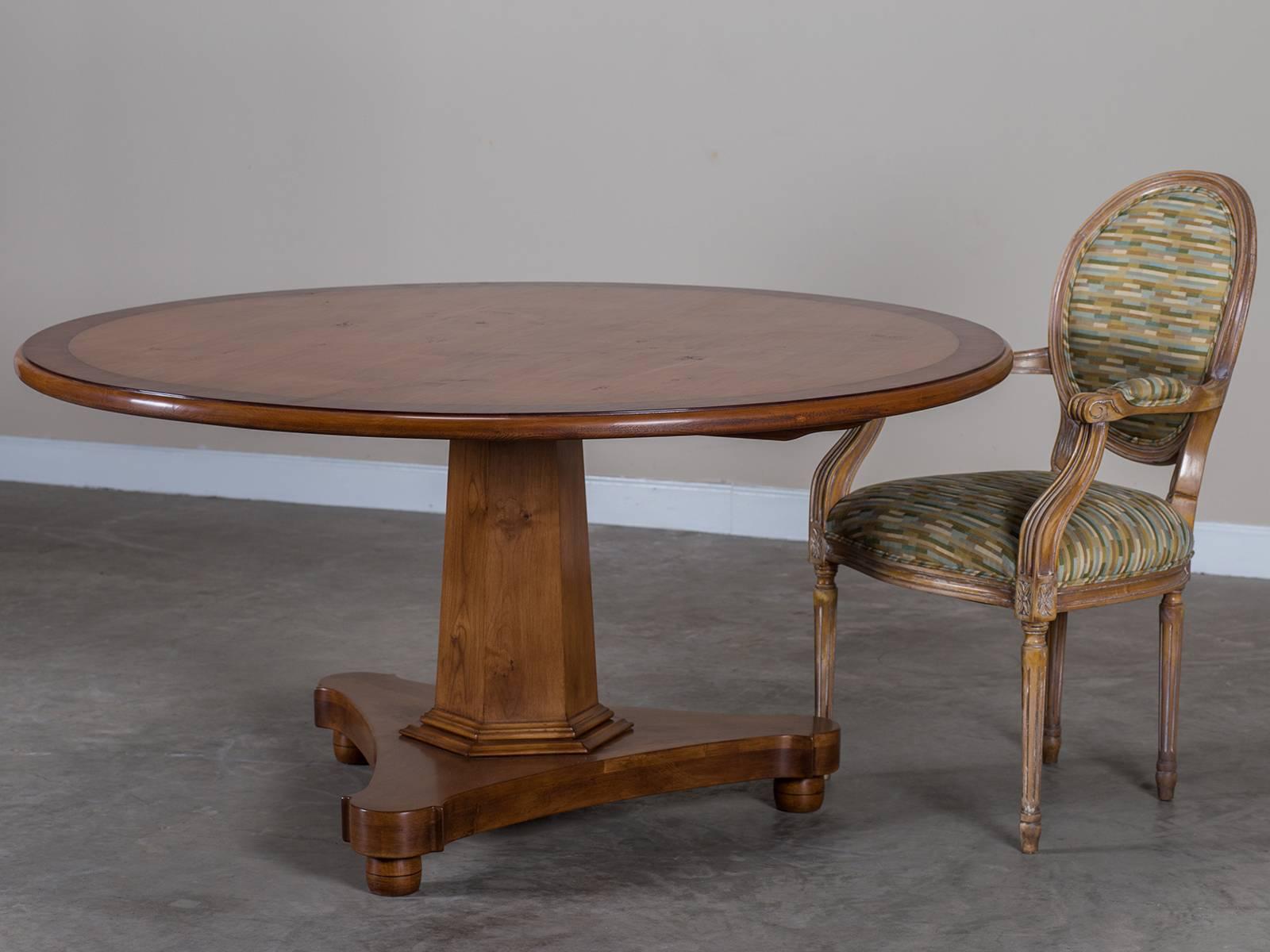 round cherry wood dining table