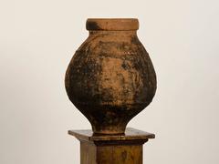 Antique Italian Handmade Terra Cotta Urn, circa 1885